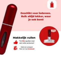 Cetins - Parfum Verstuiver Navulbaar - Mini Parfum Flesje - Reisflesje – Matt Rood -Parfum Winkel 1200x1145 3