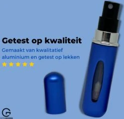 Cetins - Parfum Verstuiver Navulbaar - Mini Parfum Flesje - Reisflesje – Matt Blauw -Parfum Winkel 1200x1153 2