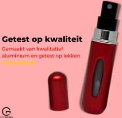 Cetins - Parfum Verstuiver Navulbaar - Mini Parfum Flesje - Reisflesje – Matt Rood -Parfum Winkel 1200x1165 1