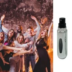 MaxedMore Navulbare Parfumverstuiver 5ml Zilver - 65 Keer Spraybare Parfum Verstuiver - Hervulbaar Tasverstuiver Voor Parfum - Meeneem Mini Geur Flesje Voor Op Reis - Lipstick Formaat Navulbaar Parfumflesje -Parfum Winkel 1200x1200 259
