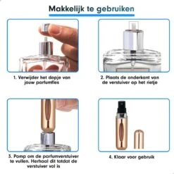 Merkloos Parfum Spray - Navulbare Parfum Verstuiver - Navulling Voor Parfum - Parfumverstuiver - Goudkleurig -Parfum Winkel 1200x1200 263