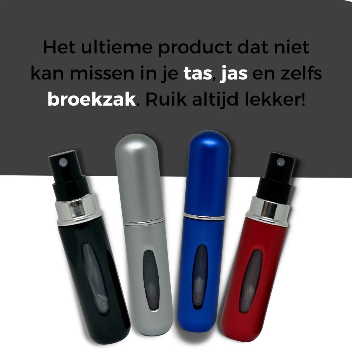 Cetins - Parfum Verstuiver Navulbaar - Mini Parfum Flesje - Reisflesje – Zwart 6 Cetins - Parfum Verstuiver Navulbaar - Mini Parfum Flesje - Reisflesje – Zwart - Afbeelding 4