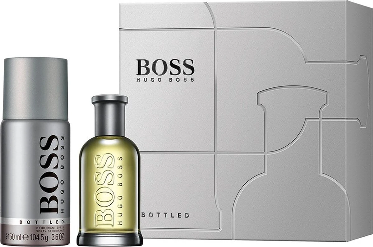 Hugo Boss Bottled Giftset - 50 Ml Eau De Toilette Spray + 150 Ml Deodorant Spray - Cadeauset Voor Heren 3 Hugo Boss Bottled Giftset - 50 Ml Eau De Toilette Spray + 150 Ml Deodorant Spray - Cadeauset Voor Heren