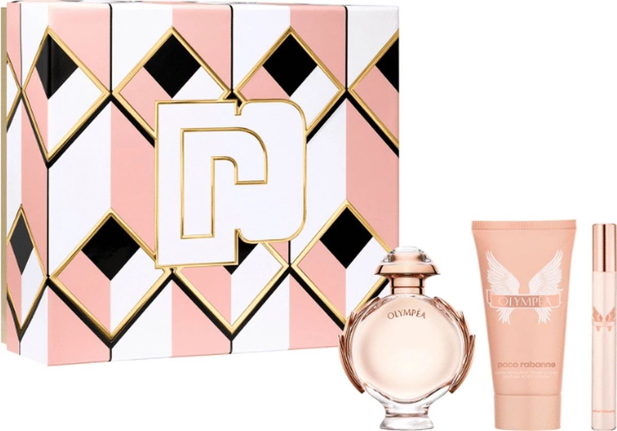 Paco Rabanne Olympéa Giftset - 50 Ml Eau De Parfum Spray + 10 Ml Eau De Parfum Spray + 75 Ml Bodylotion - Cadeauset Voor Dames 3 Paco Rabanne Olympéa Giftset - 50 Ml Eau De Parfum Spray + 10 Ml Eau De Parfum Spray + 75 Ml Bodylotion - Cadeauset Voor Dames