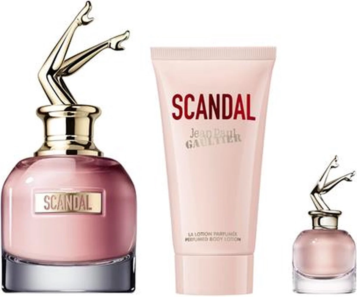 Jean Paul Gaultier Scandal Giftset - 50 Ml Eau De Parfum Spray + 6 Ml Eau De Parfum Tasspray + 75 Ml Bodylotion - Cadeauset Voor Dames 4 Jean Paul Gaultier Scandal Giftset - 50 Ml Eau De Parfum Spray + 6 Ml Eau De Parfum Tasspray + 75 Ml Bodylotion - Cadeauset Voor Dames - Afbeelding 2