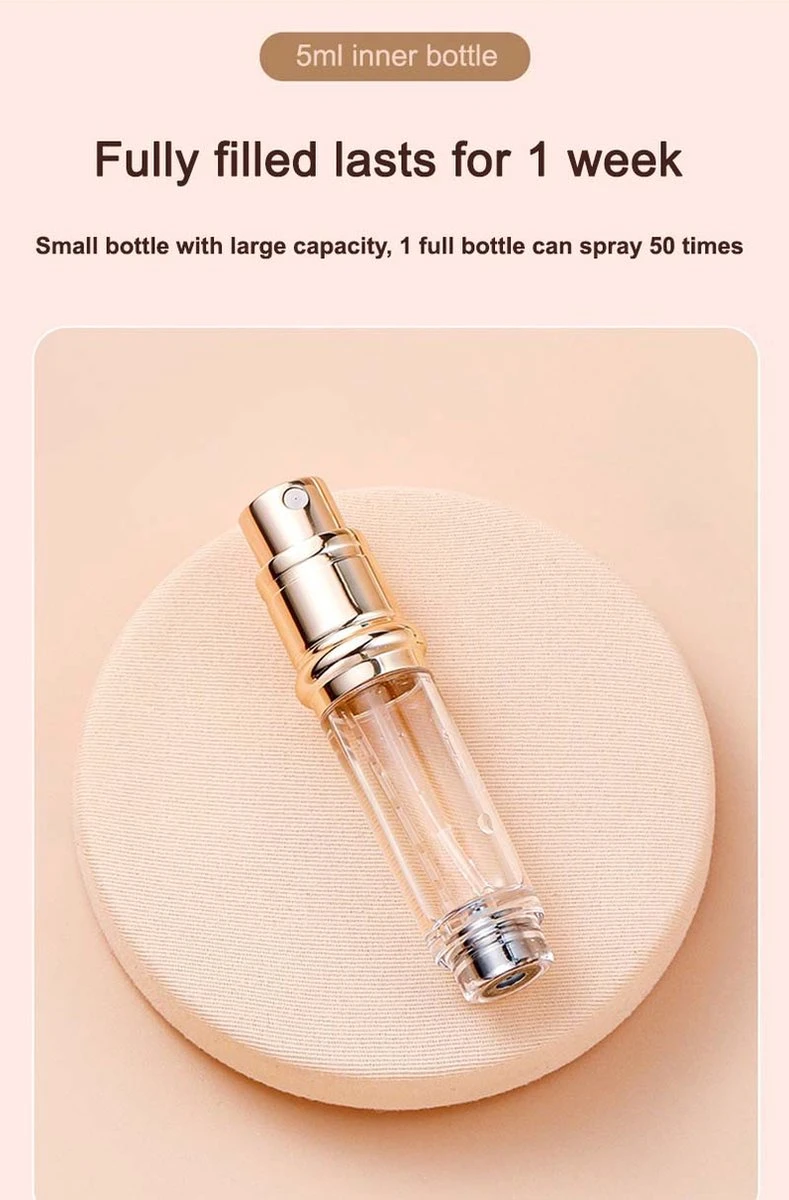 Hervulbare Parfumverstuiver-5ml-Mini Parfumverstuiver-Kleine Spuitfles Voor Parfum-Lege Parfumflesje Voor Op Reis Glasspray Draagbaar Parfumpakket Met Lederen Hoes - Mandarijn Groen 4 Hervulbare Parfumverstuiver-5ml-Mini Parfumverstuiver-Kleine Spuitfles Voor Parfum-Lege Parfumflesje Voor Op Reis Glasspray Draagbaar Parfumpakket Met Lederen Hoes - Mandarijn Groen - Afbeelding 2