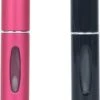 Merkloos Mini Hervulbare Parfum Fles – Spray – Draagbare Fles – Verstuiver Fles Reizen - 2pack Zwart En Roos -Parfum Winkel 799x1200 7