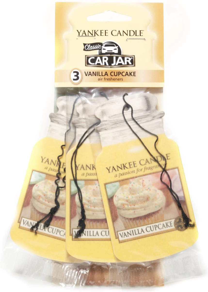 Yankee Candle Autoparfum Vanilla Cupcake 3 Stuks 3 Yankee Candle Autoparfum Vanilla Cupcake 3 Stuks